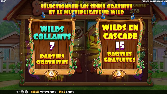Choix bonus The Dog house Megaways Pragmatic Play