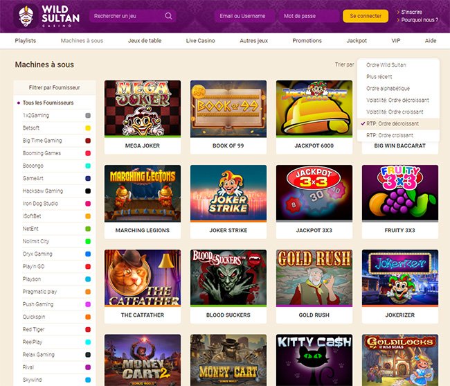 Choix RTP Wild Sultan Madness Bonus