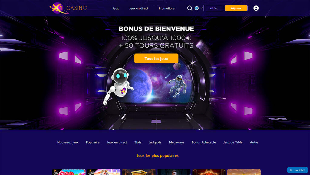 Page Accueil X1 Casino