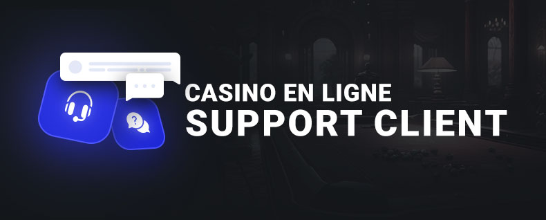 Bannière service client casino en ligne