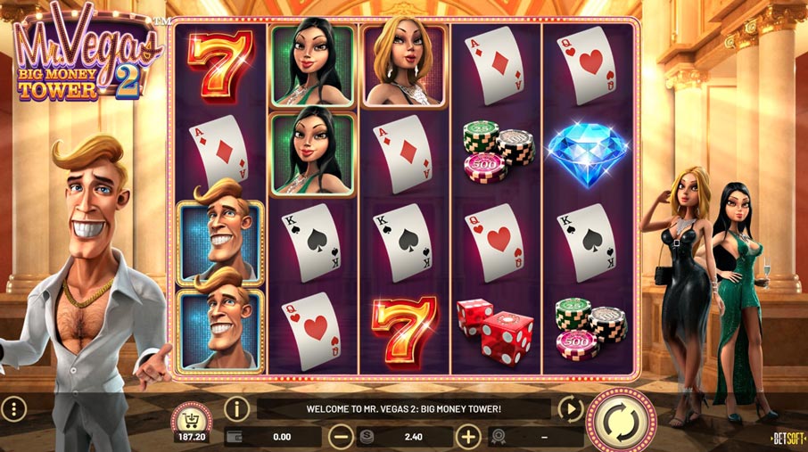 Mr Vegas 2 : Big Money Tower de Betsoft sur Wild Sultan