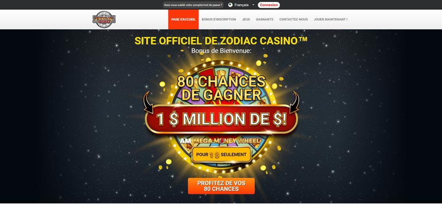 Accueil Zodiac Casino