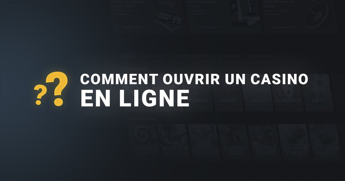 Bannière comment ouvrir un casino en ligne