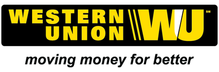 Logo Western Union mode de paiement via virement bancaire