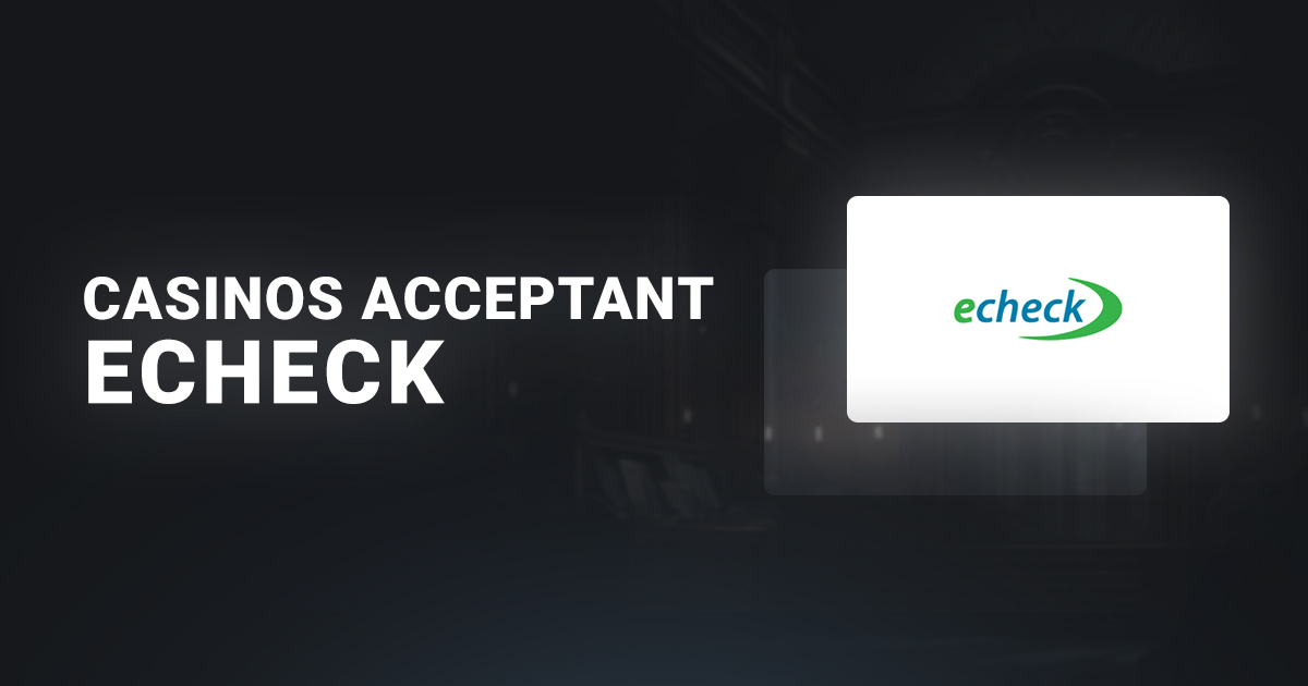 Bannière méthode de paiement eCheck