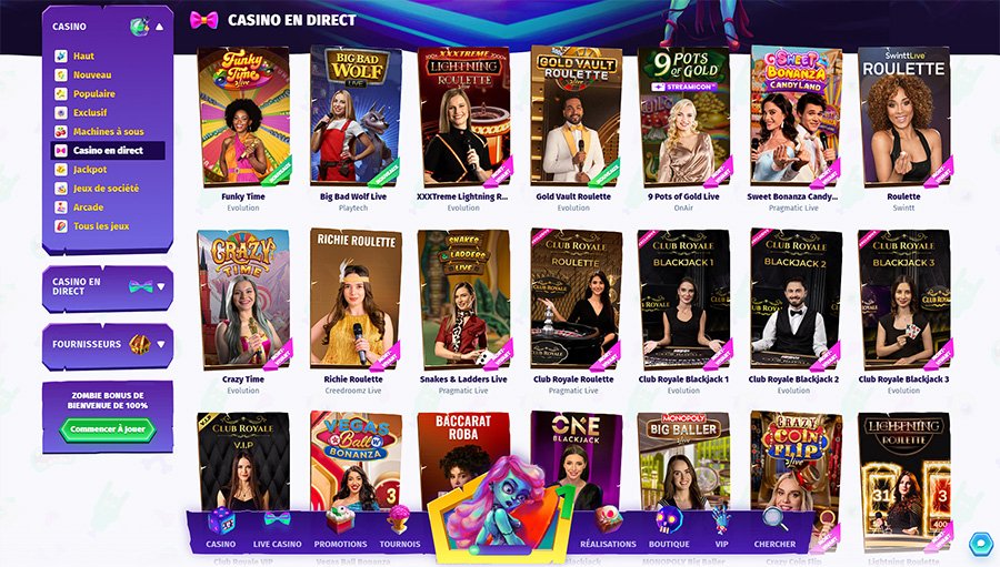 Live casino Casombie