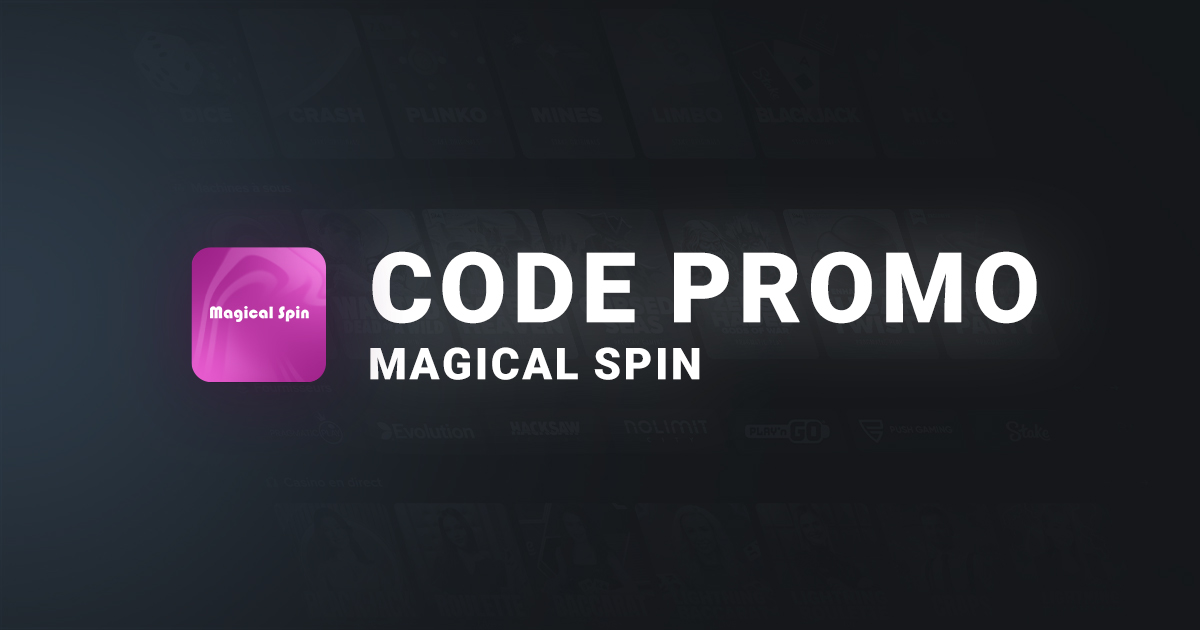 Bannière Code Promo Magical Spin