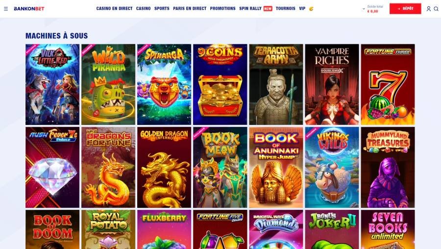 Machines à sous games Bankonbet