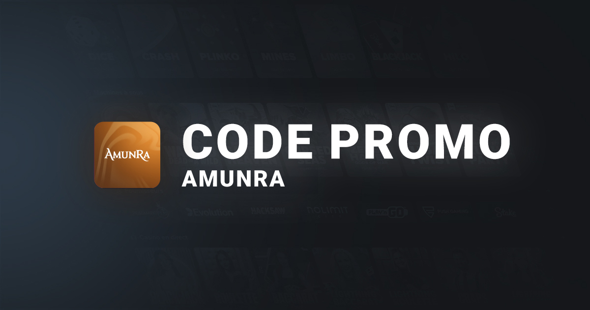 Bannière code promo AmunRa Casino
