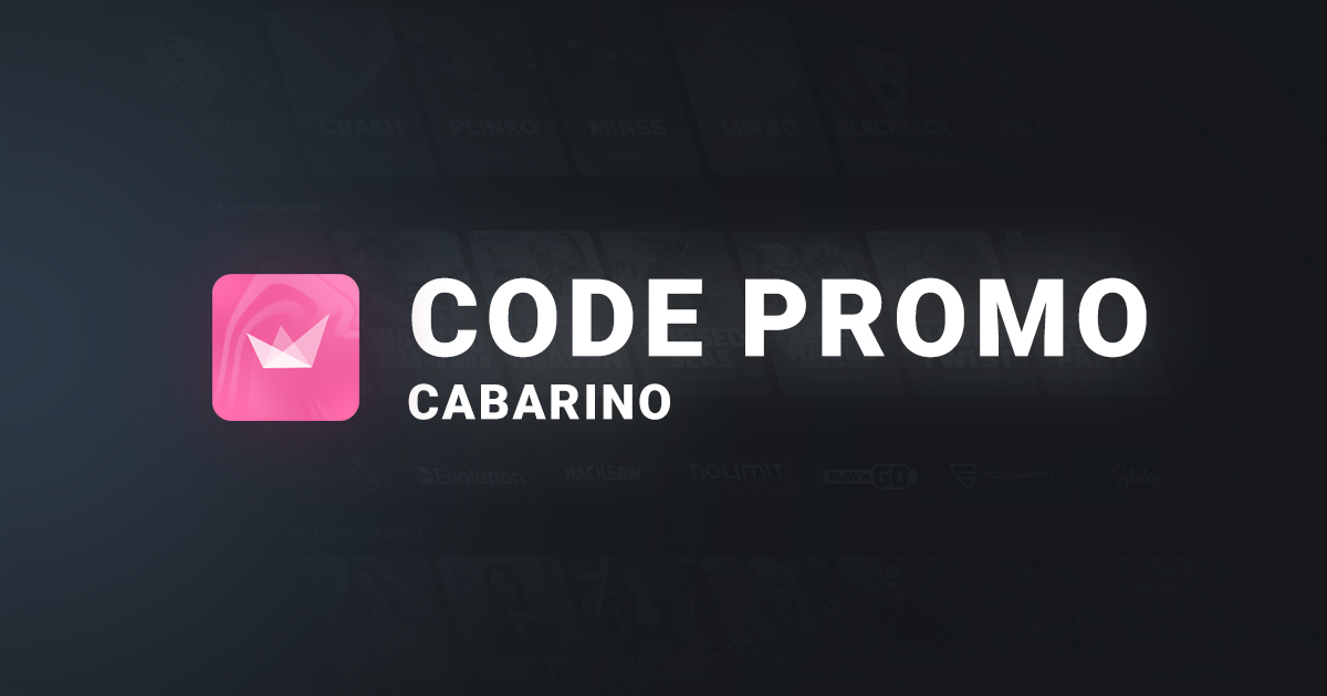 Bannière Code Promo Cabarino Casino