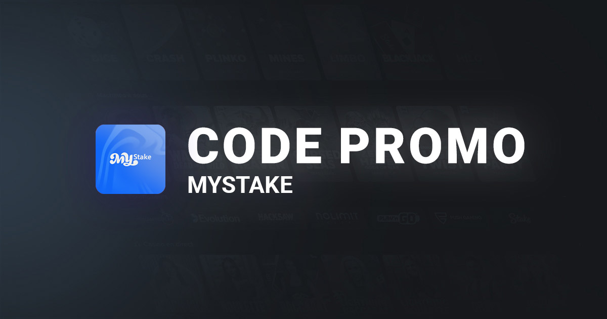 Bannière code promo MyStake Casino