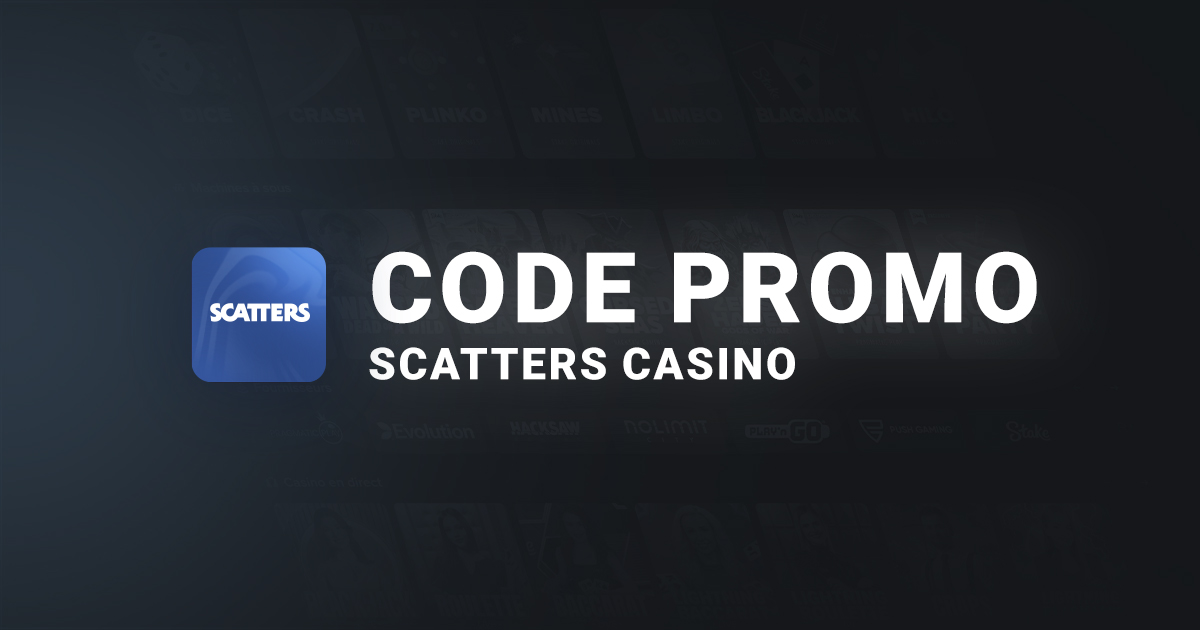 Bannière code promo Scatters Casino