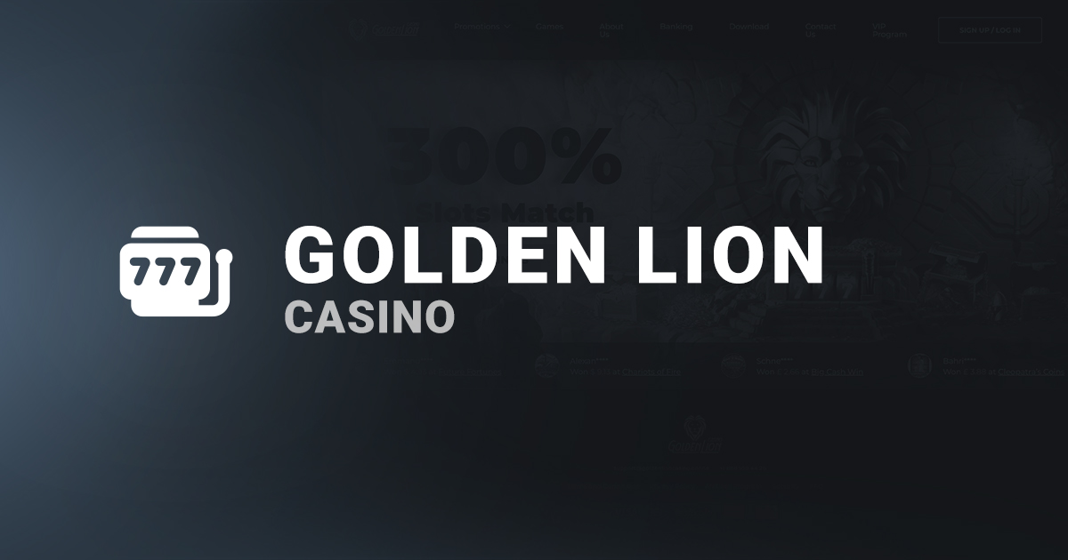 Bannière Golden Lion casino