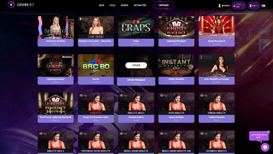 Casino en direct CasinoBit