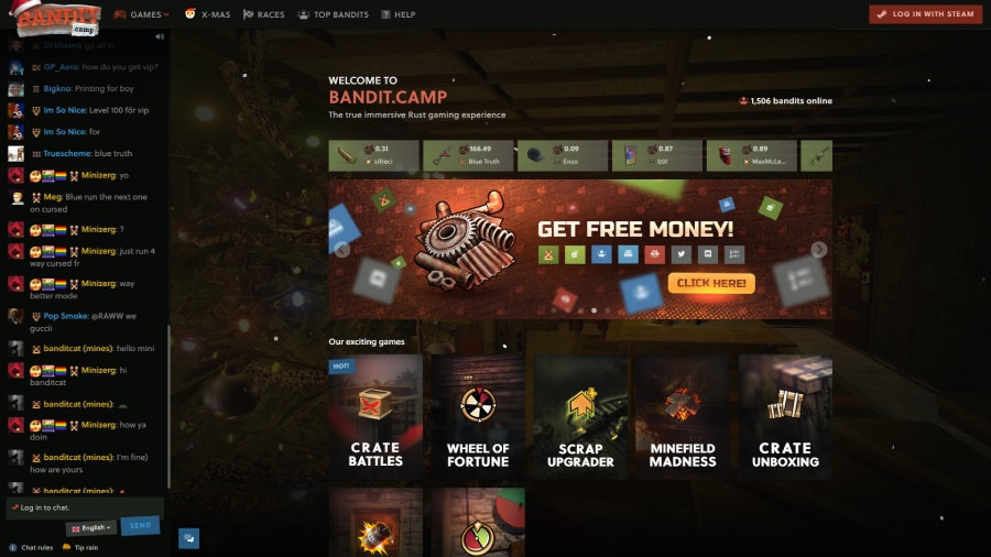Page d'accueil BanditCamp