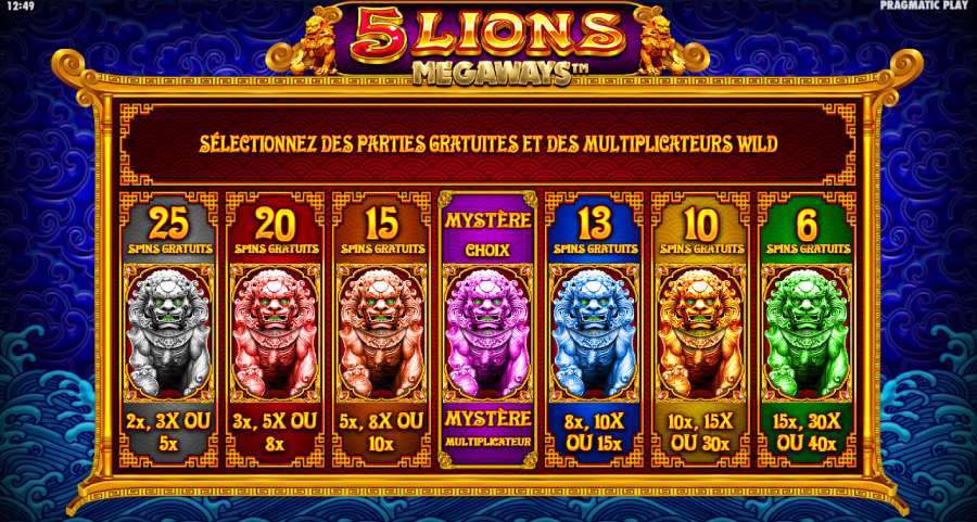Bonus 5 Lions Megaways