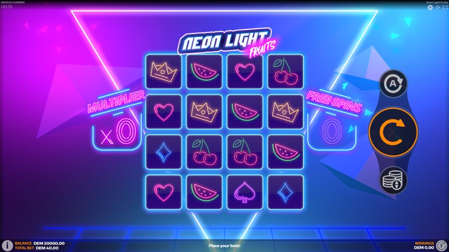 Neon Light Fruits de Mancala Gaming