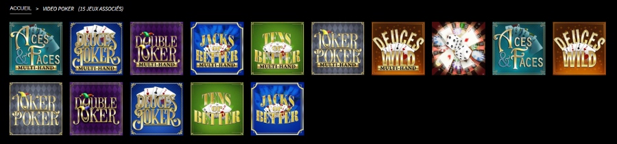 Jeux de poker Pure Casino