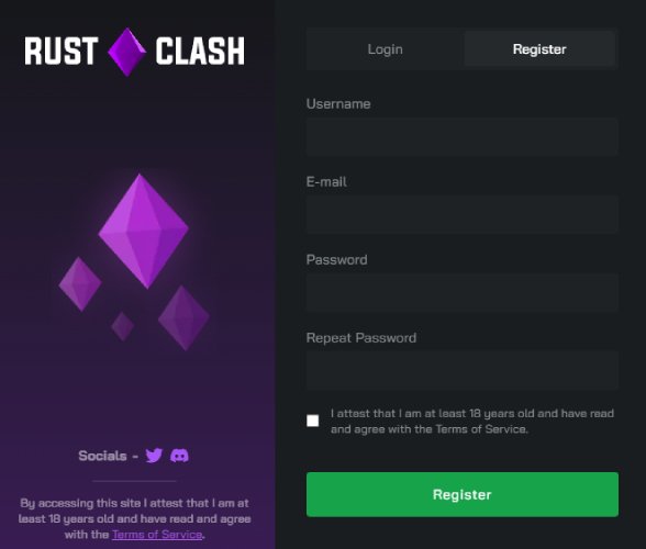 RustClash inscription