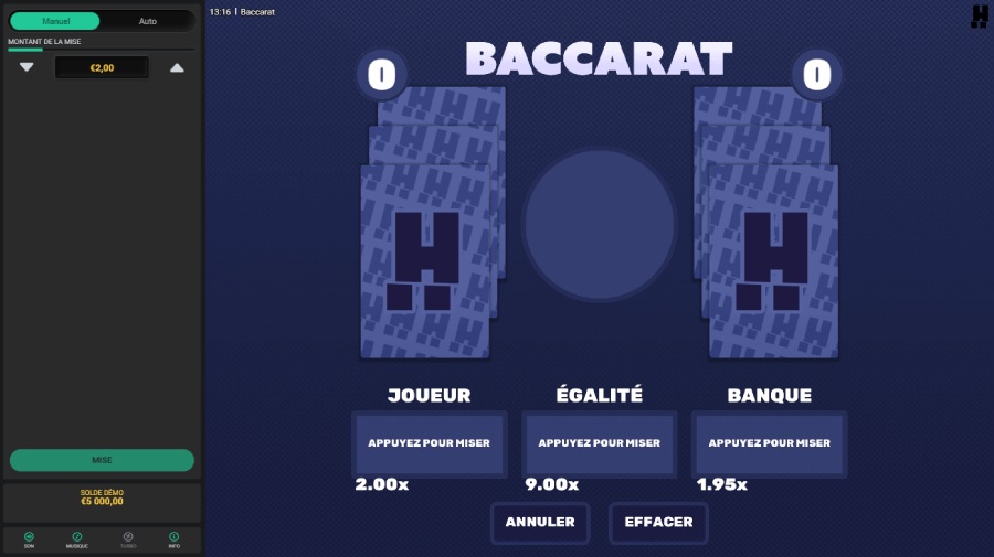Baccarat de Hacksaw Gaming