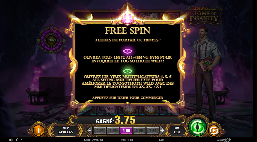 Rich wilde and the tome of insanity Bonus