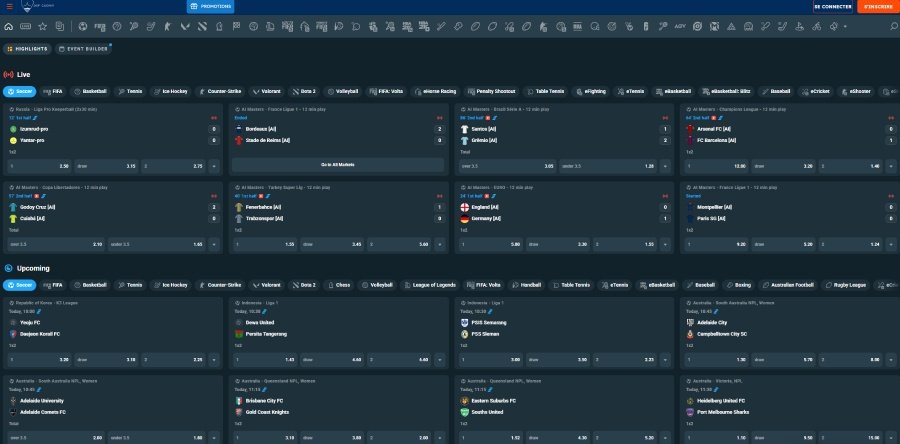 Bof Casino section sports