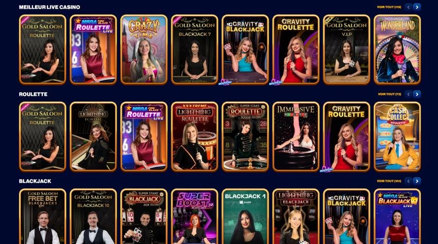 Spins of Glory Casino le casino en direct