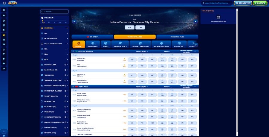Spins of Glory Casino page de paris sur le sport