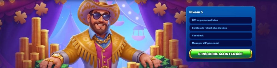 Spins of Glory Casino page VIP niveau 5