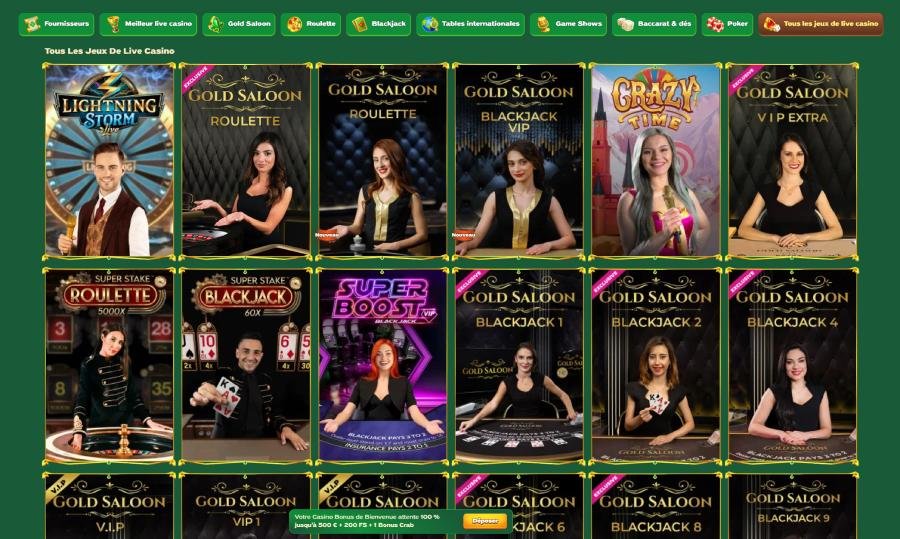 Greenluck Casino live casino