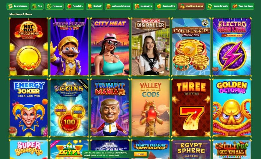 Greenluck Casino machines à sous
