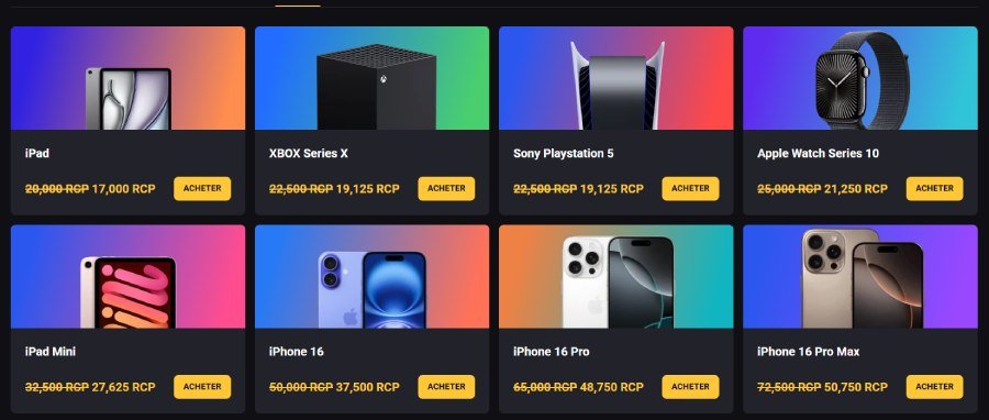 AmonBet Casino page de la boutique