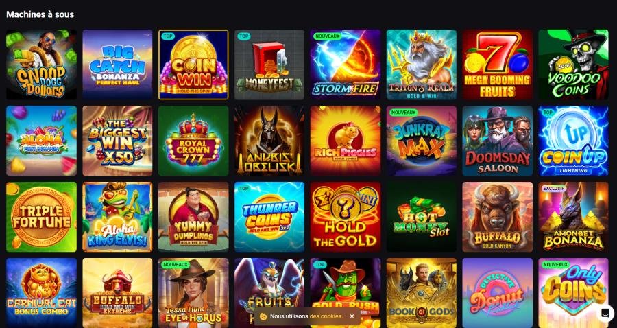 AmonBet Casino page des machines à sous