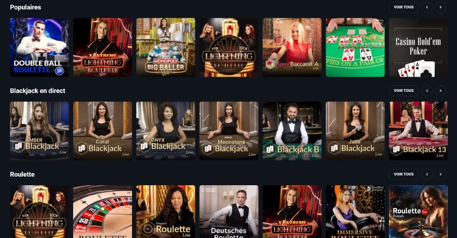 le casino en direct