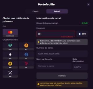 Rockstar Casino page retrait