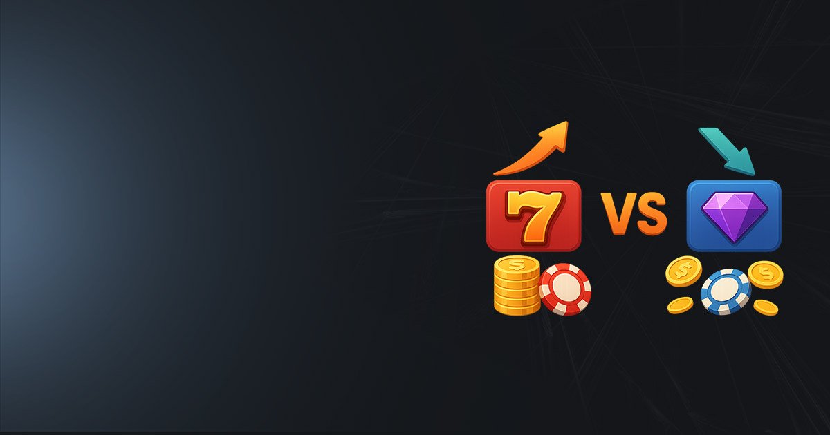 Bannière Jeux à haute volatilité vs faible volatilité