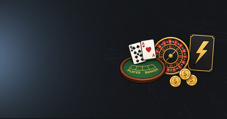 Bannière jeux de casino modernisés - (Mini Baccarat, Lightning Roulette)
