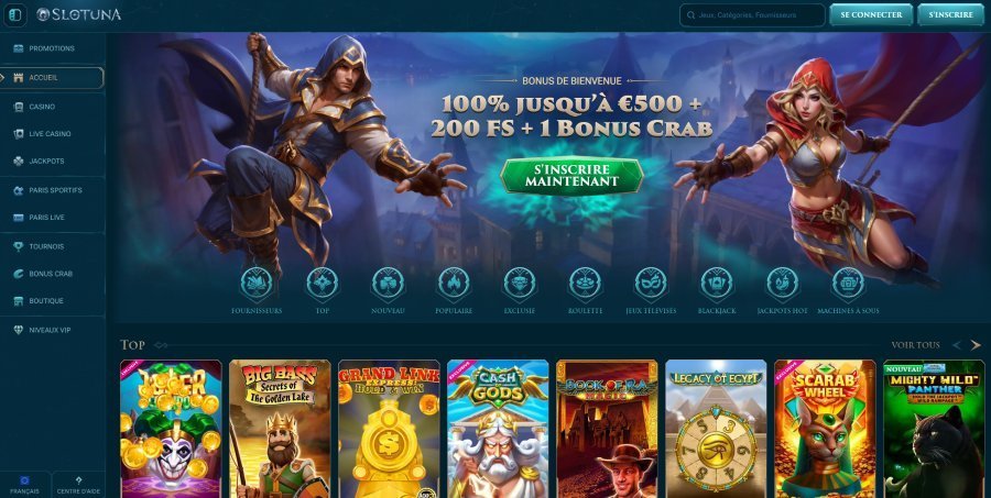 Slotuna casino page d'accueil