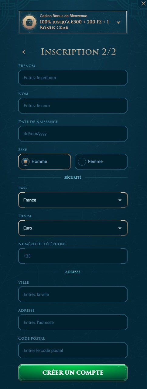 Slotuna casino page inscription 3