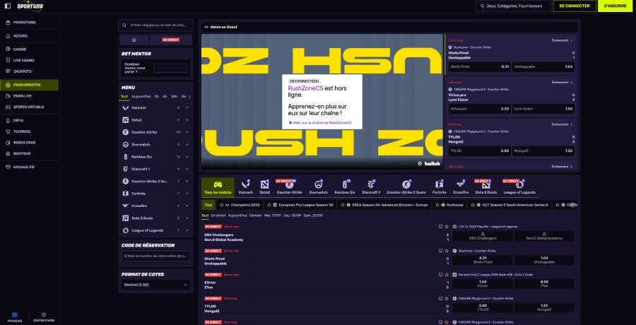 Sportuna Casino e-sports