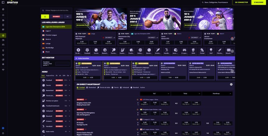 Sportuna Casino section sports