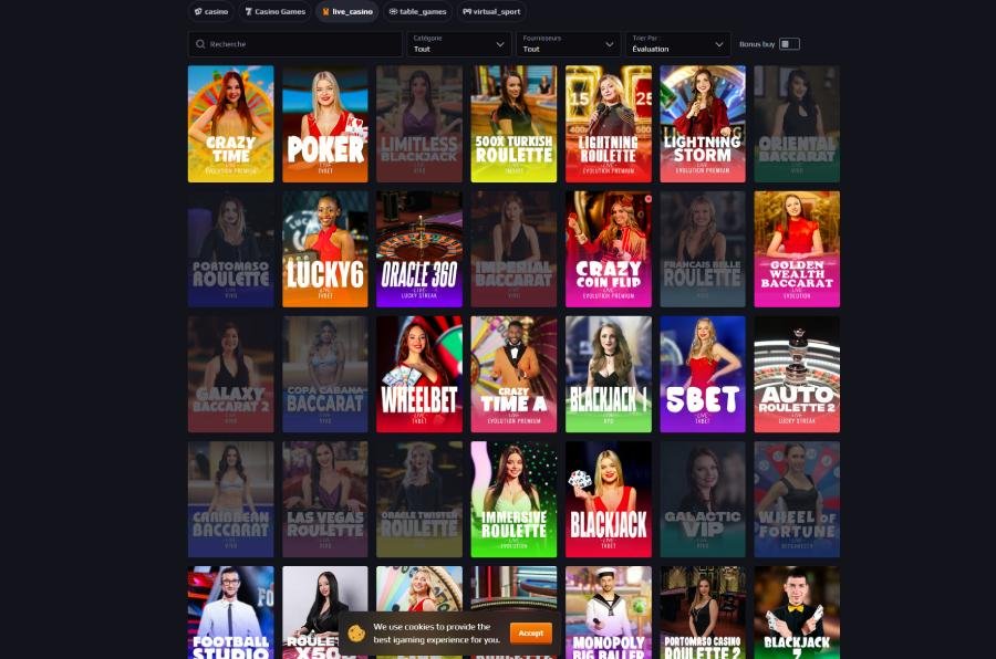 Blazespins Casino live casino