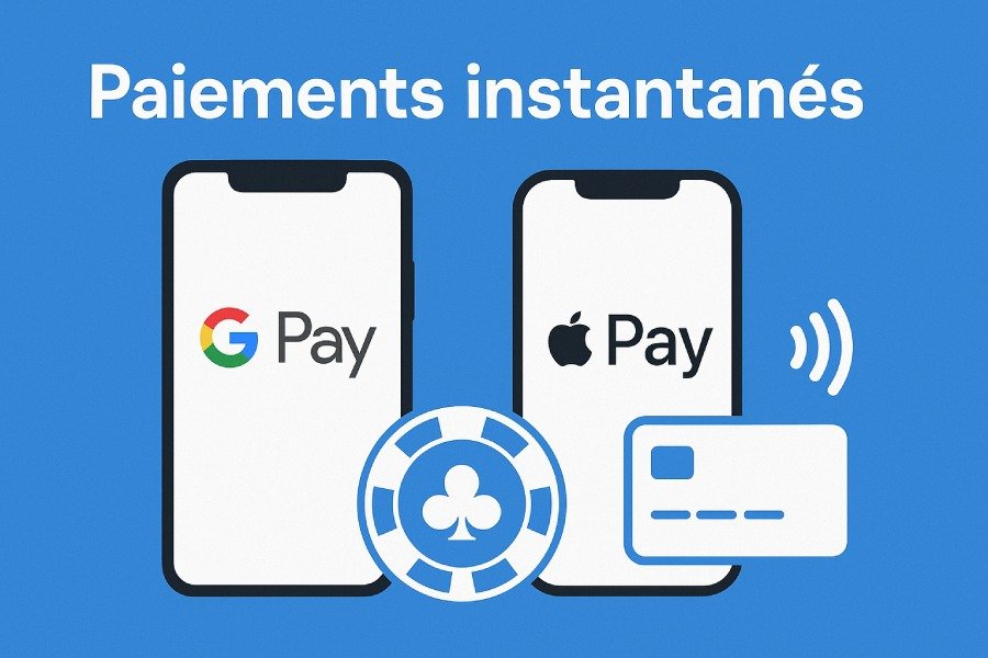 Paiements instantanées Google Pay Apple Pay