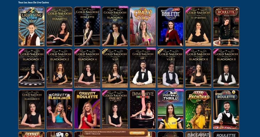 WinBay Casino page live casino