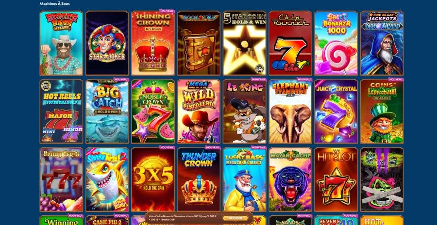 WinBay Casino page machines à sous