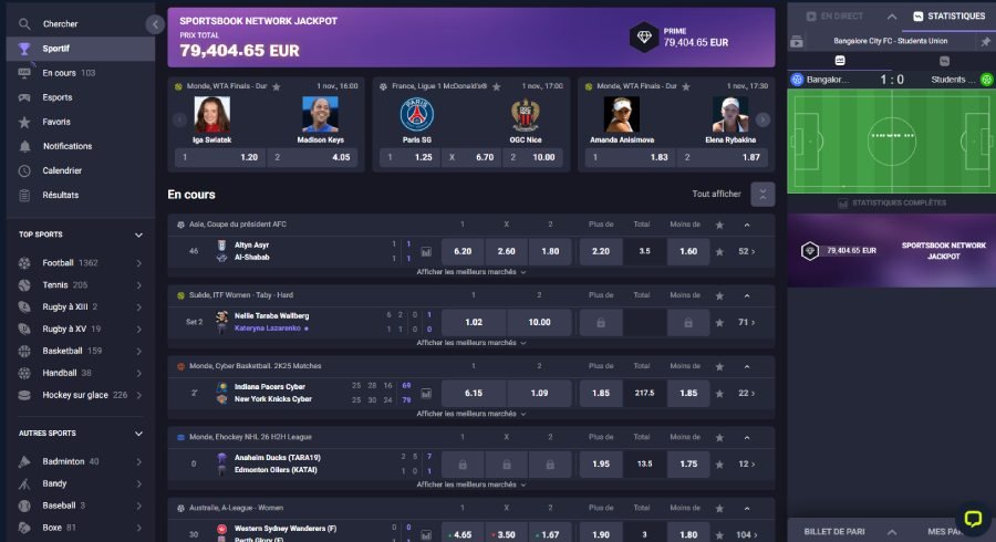 Winzter Casino page sport