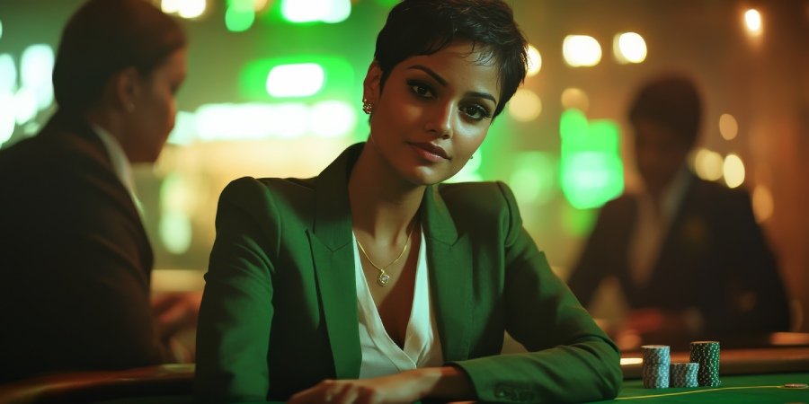 femme blackjack Femme qui joue au blackjack
