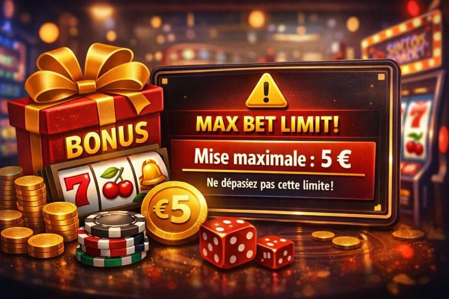 Représentation du max bet (mise maximale) sous bonus