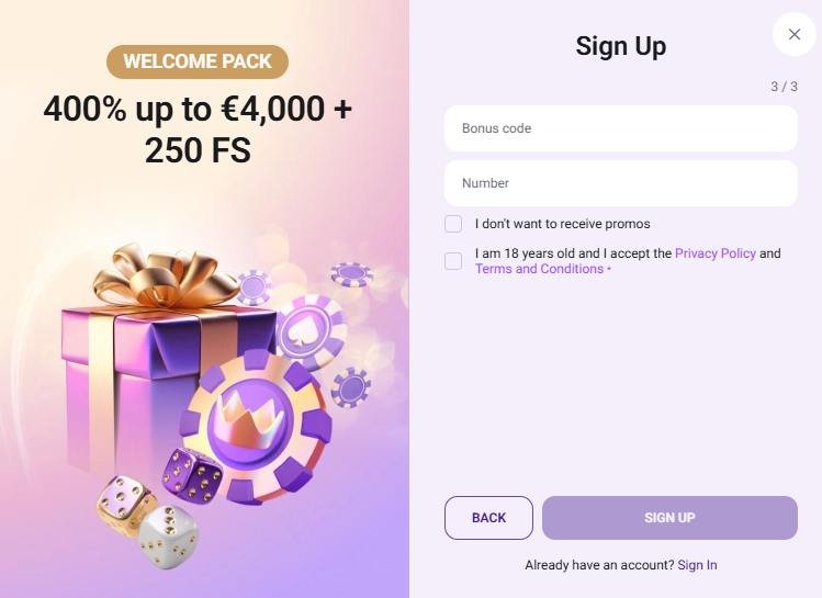 Crown Slots Casino inscription 3/3