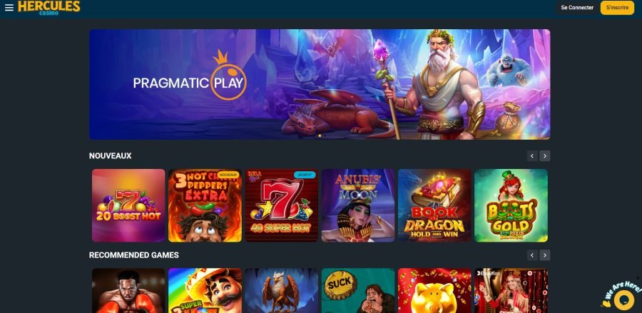 Hercules Casino page d'accueil